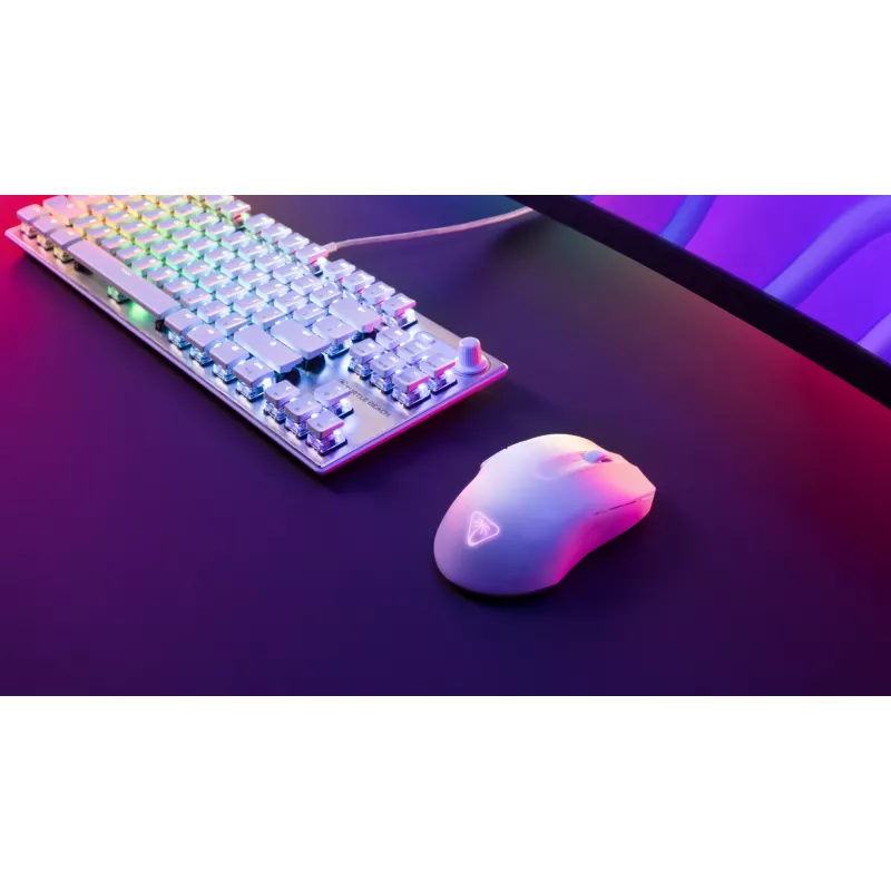 Turtle Beach Pure Air branco - Rato gaming ergonómico sem fios ultraleve com RGB, sensor ótico 26K DPI, bateria de 125h, iluminação RGB