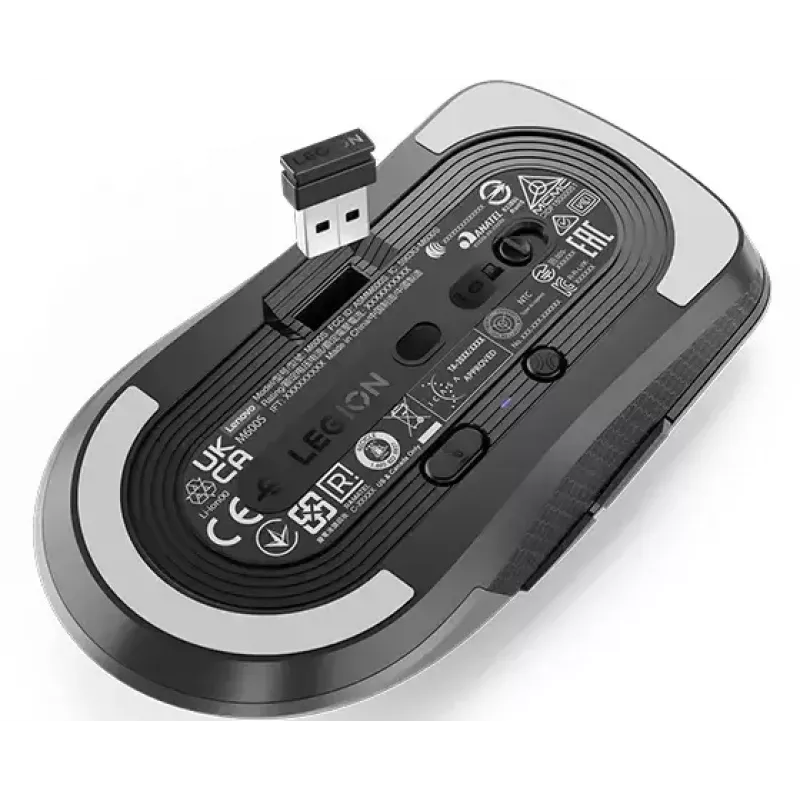 Rato gaming Lenovo M600s, para ambas as mãos, RF sem fios + Bluetooth + USB Type-C, ótico, 19000 DPI