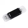 Leitor de cartões Hama Basic USB 2.0 OTG, SD/microSD, preto