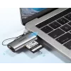 Leitor de cartões Ugreen 50704 USB 3.2 Gen 1 (3.1 Gen 1) Type-C cinzento