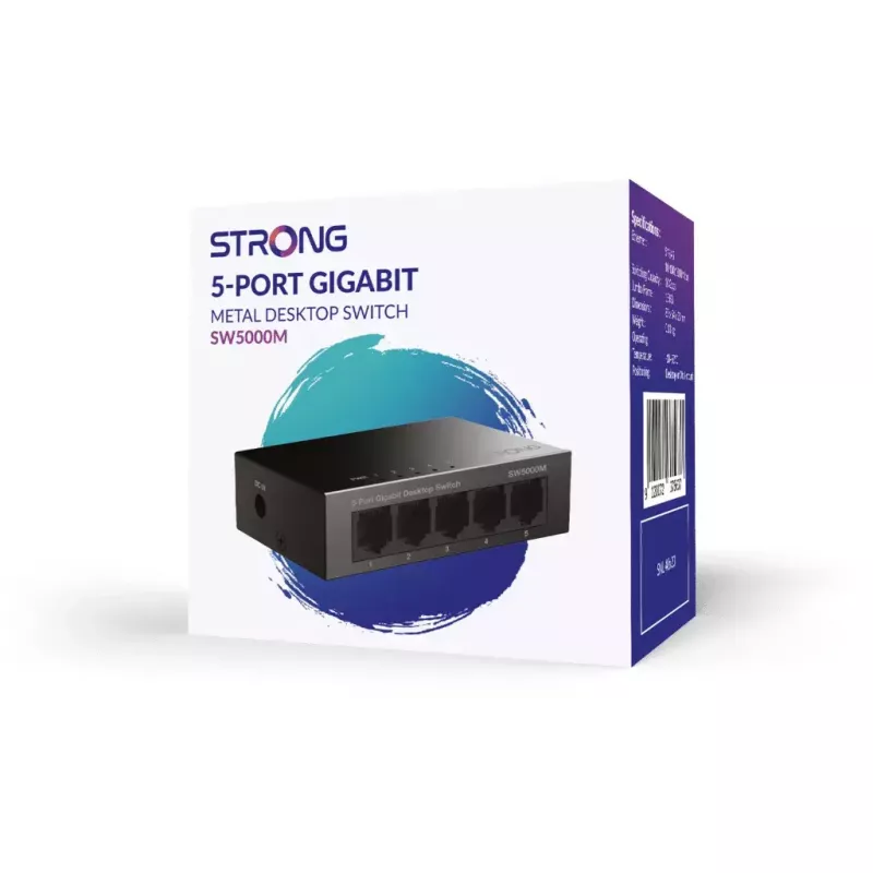 Switch de rede Strong SW5000M Gigabit Ethernet 5 portas 10 Gbit/s