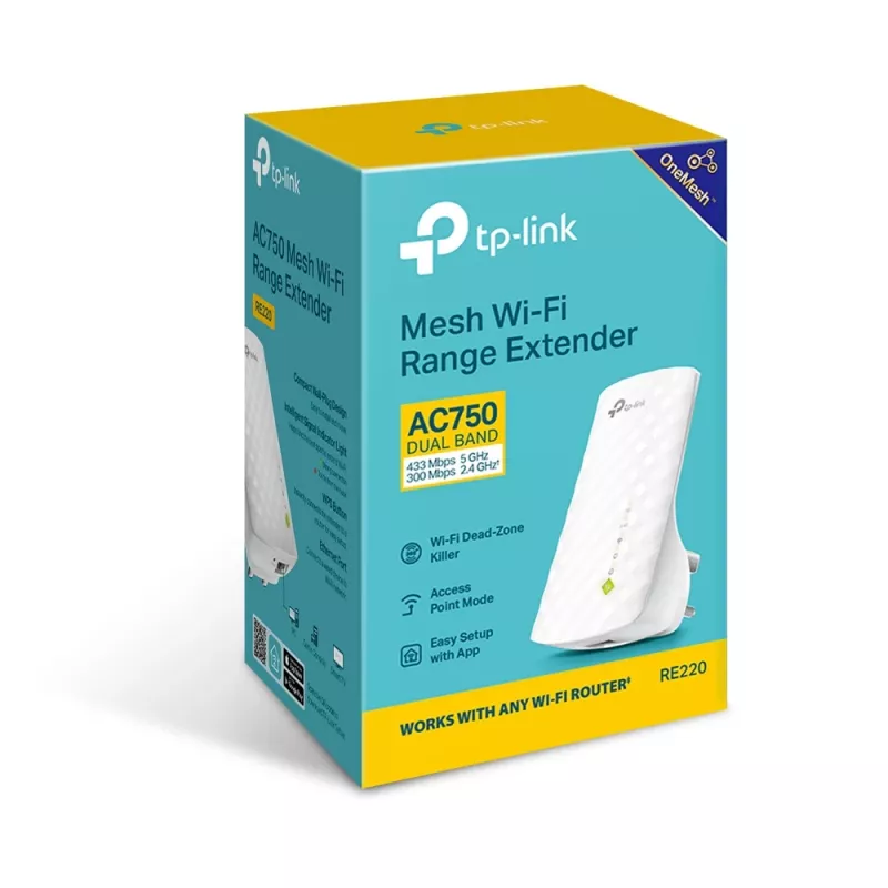 Repetidor de rede TP-Link AC750 Wi-Fi Range Extender