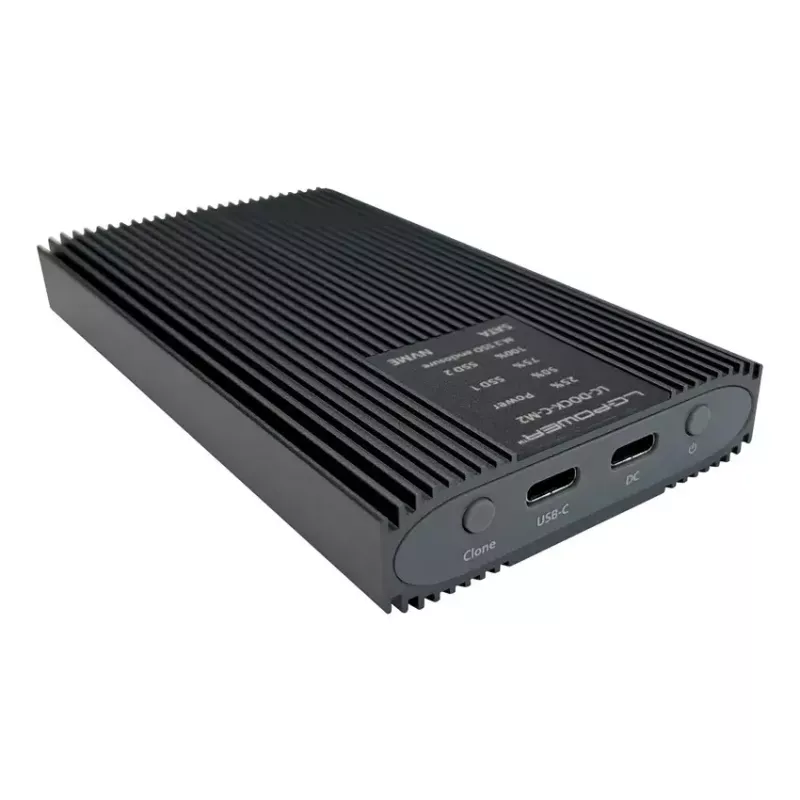LC-Power LC-DOCK-C-M2 estação de acoplamento USB 3.2 para SSD M.2 NVMe e SATA