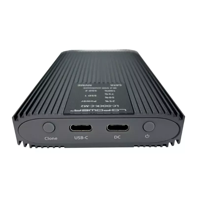 LC-Power LC-DOCK-C-M2 estação de acoplamento USB 3.2 para SSD M.2 NVMe e SATA