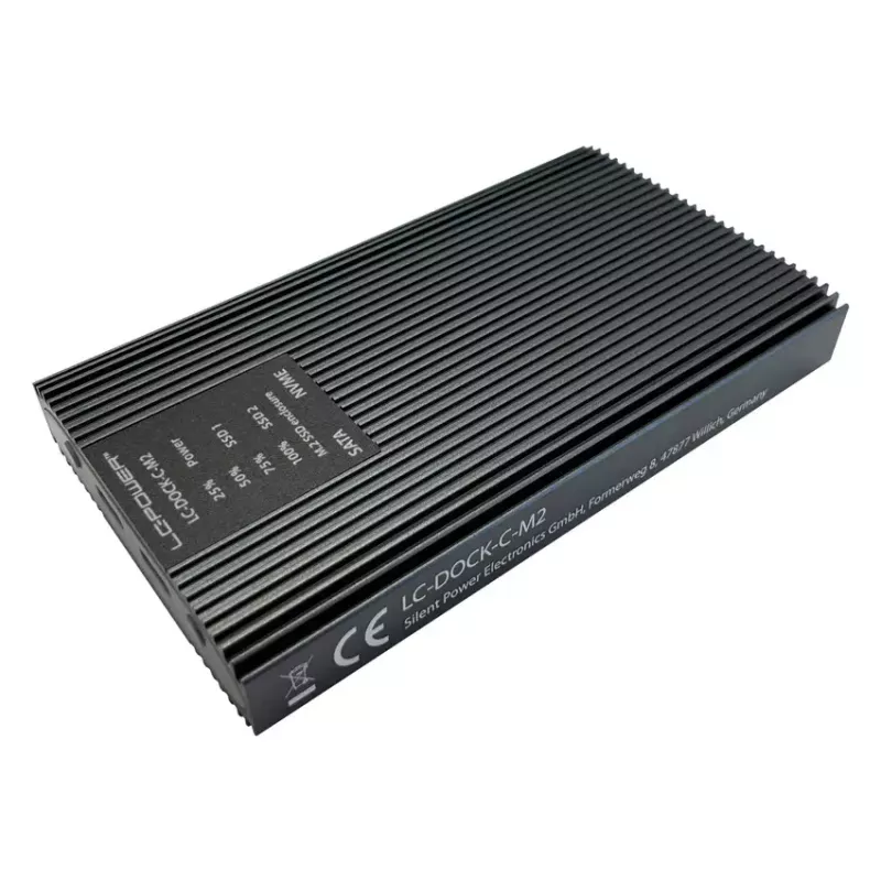 LC-Power LC-DOCK-C-M2 estação de acoplamento USB 3.2 para SSD M.2 NVMe e SATA