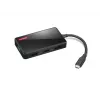 Dock para portátil Lenovo GX91M73945 com fios USB 3.2 Gen 1 Type-C preto 4K Ultra HD