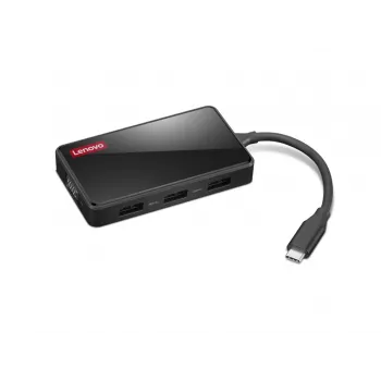 Dock para portátil Lenovo GX91M73945 com fios USB 3.2 Gen 1 Type-C preto 4K Ultra HD