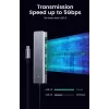 UGREEN 70336 (CM219) hub USB-C para 4x USB 3.0, 5 Gbps, OTG, porta de alimentação USB-C, cabo de 15 cm, cinzento