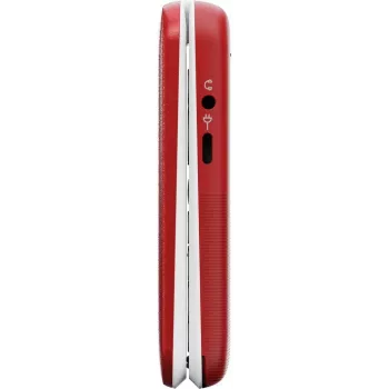 Telemóvel Doro Leva L20 4G, ecrã de 2,8 polegadas, vermelho e branco