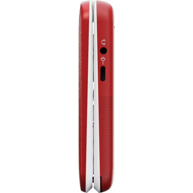 Telemóvel Doro Leva L20 4G, ecrã de 2,8 polegadas, vermelho e branco