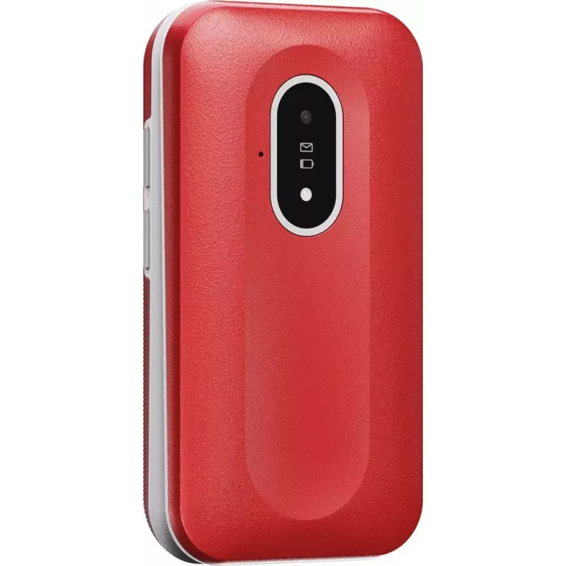 Telemóvel Doro Leva L20 4G, ecrã de 2,8 polegadas, vermelho e branco