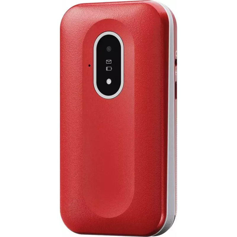 Telemóvel Doro Leva L20 4G, ecrã de 2,8 polegadas, vermelho e branco
