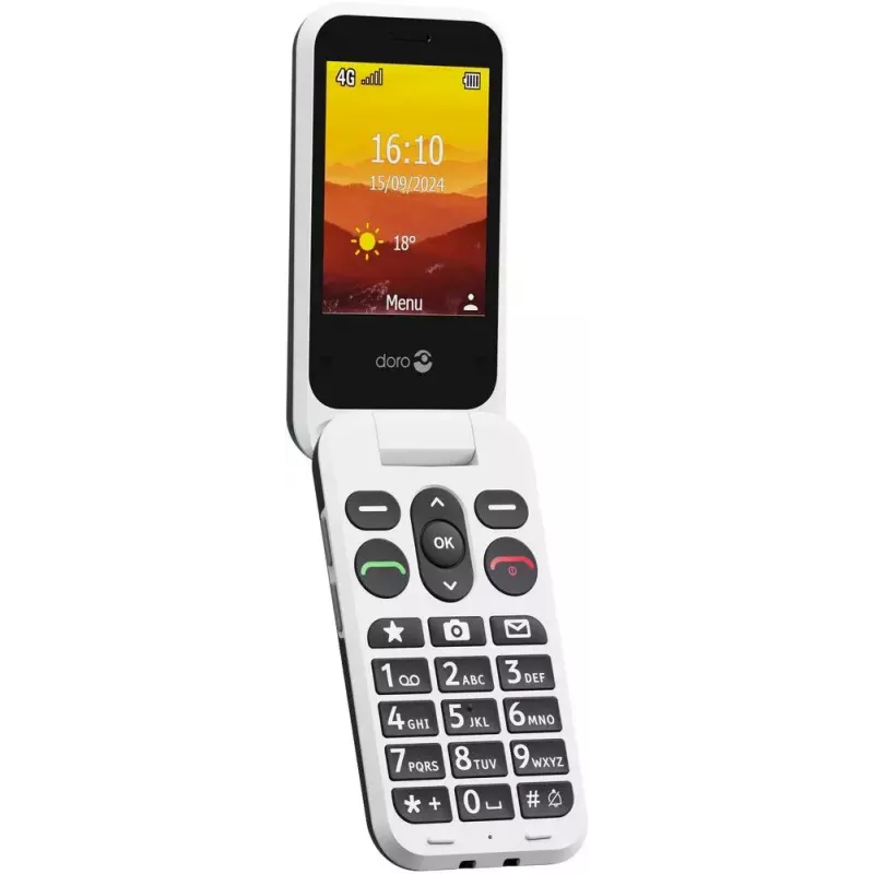 Telemóvel Doro Leva L30 5,0 polegadas grafite e branco