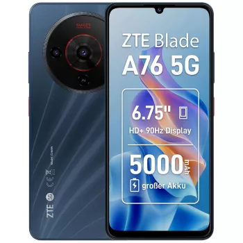 Smartphone ZTE Blade A76 5G 6,75 polegadas 6 GB 128 GB preto