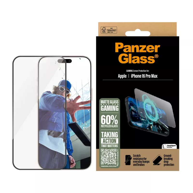 Proteção de ecrã Gaming PanzerGlass iPhone 16 Pro Max | Ultra-Wide Fit