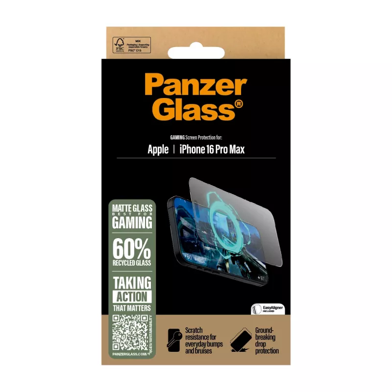 Proteção de ecrã Gaming PanzerGlass iPhone 16 Pro Max | Ultra-Wide Fit