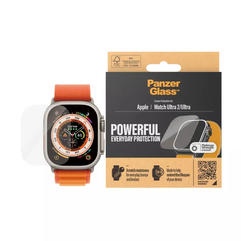 Proteção de ecrã PanzerGlass ® Apple Watch Ultra 2 | Ultra | 49 mm