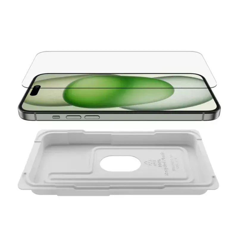 Proteção de ecrã Belkin ScreenForce para iPhone 15 Plus vidro temperado resistente a choques e riscos