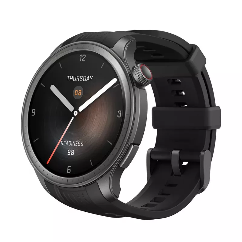 Amazfit Balance W2286GL2G smartwatch de 3,81 cm (1,5 polegadas) AMOLED 46 mm, ecrã tátil 480 x 480, Wi-Fi, GPS, Midnight Black