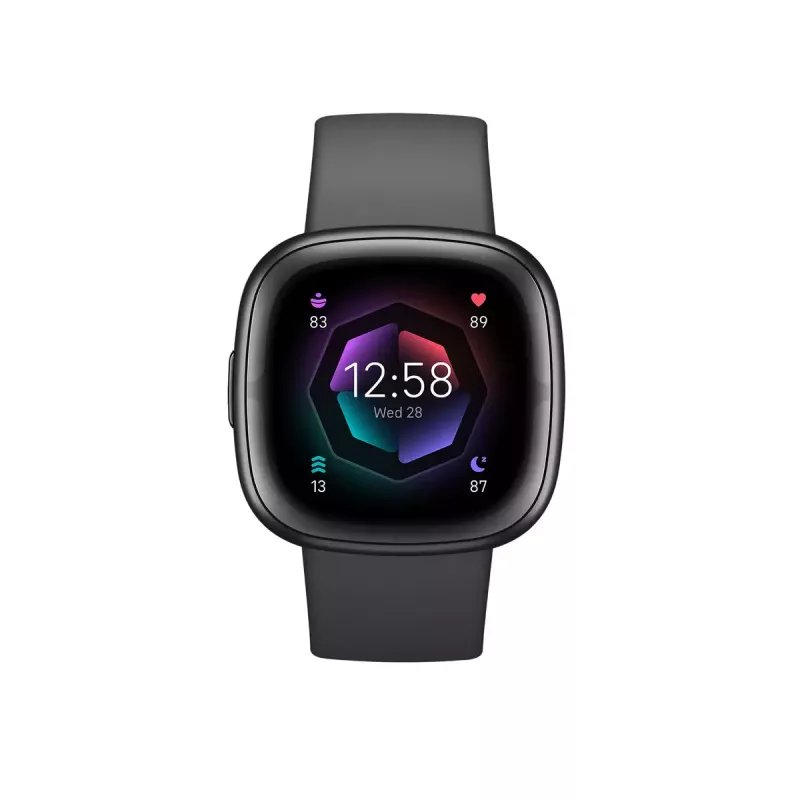 Smartwatch Fitbit Sense 2 ecrã tátil digital preto