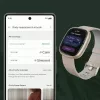 Smartwatch Fitbit Sense 2 ecrã tátil digital preto