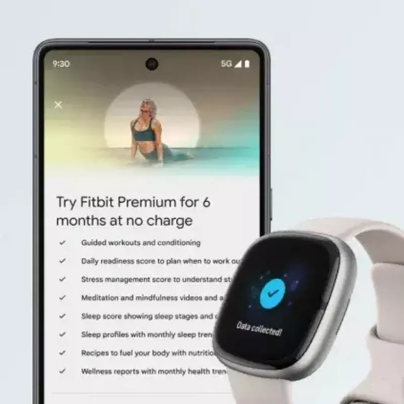 Smartwatch Fitbit Sense 2 ecrã tátil digital preto