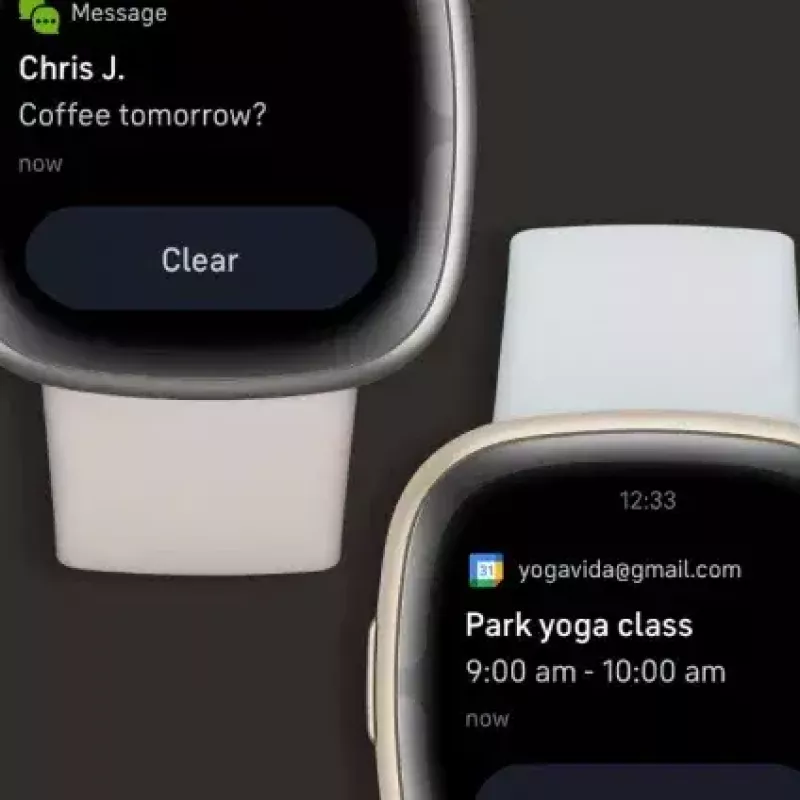 Smartwatch Fitbit Sense 2 ecrã tátil digital preto
