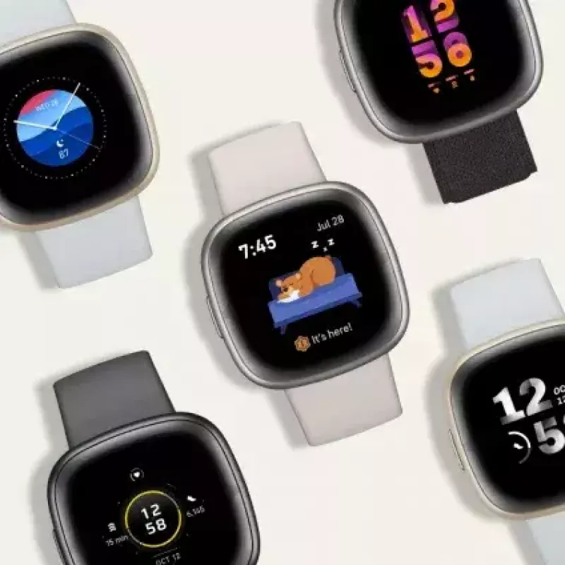 Smartwatch Fitbit Sense 2 ecrã tátil digital preto