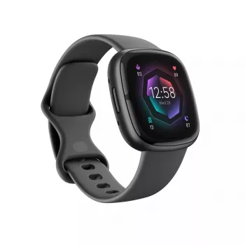 Smartwatch Fitbit Sense 2 ecrã tátil digital preto