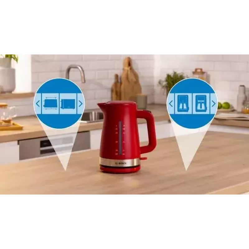 Chaleira elétrica Bosch TWK4M224 1,7 L 2400 W vermelho