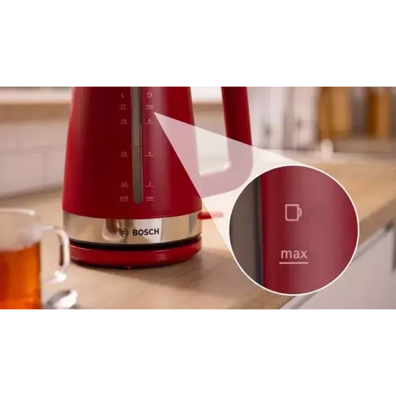 Chaleira elétrica Bosch TWK4M224 1,7 L 2400 W vermelho