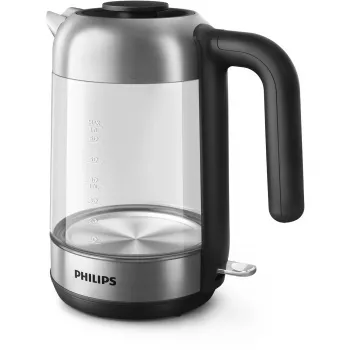 Philips 5000 series Series 5000 HD9339/80 chaleira de vidro, 1,7 L, 2200 W, vidro, aço inoxidável, indicador de nível de água, sem fios