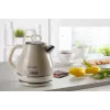 Ariete 2868 Vintage chaleira elétrica de design em aço inoxidável de 1 L para infusões, chá e bebidas de ervas, sistema de desligamento automático, pega ergonómica, 1 litro, 1600 W, bege claro