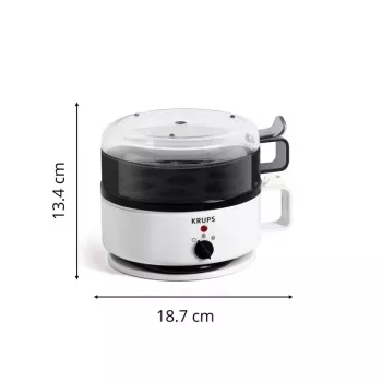 Ovoqueira Krups EG 230115 capacidade para 7 ovos branca em plástico com regulador rotativo