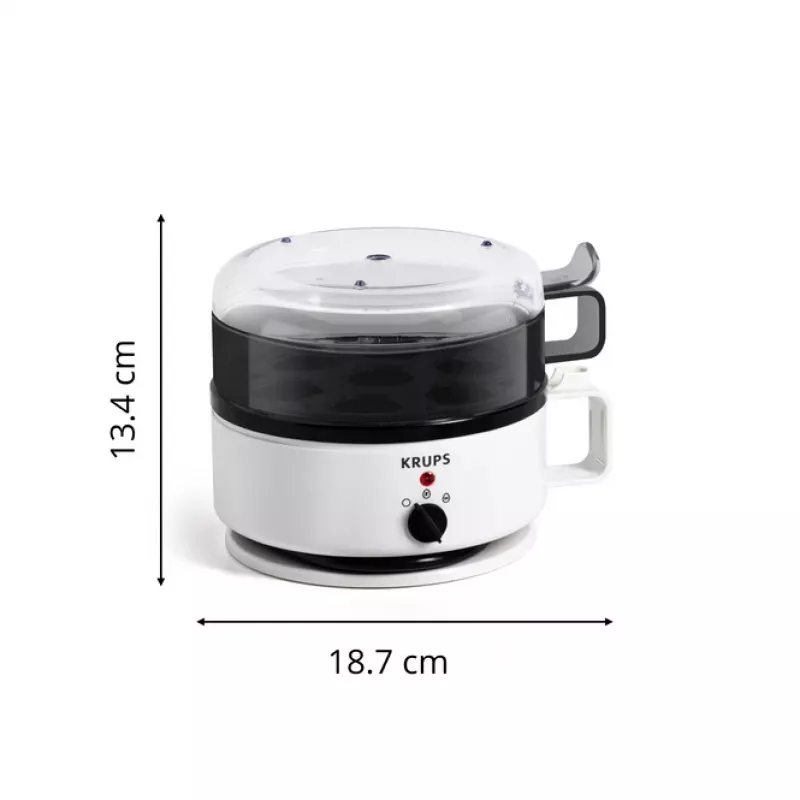 Ovoqueira Krups EG 230115 capacidade para 7 ovos branca em plástico com regulador rotativo