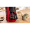 Máquina de café de filtro Bosch TKA3M134 — depósito de água de 1,4 l, capacidade para 15 chávenas, vermelha