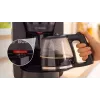 Máquina de café de filtro Bosch TKA3M133, depósito de água de 1,4 litros, capacidade para 15 chávenas, preta