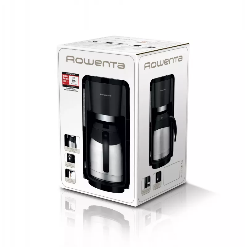 Rowenta Milano Thermo CT 3818 máquina de café de filtro, 10 chávenas, preta/aço inoxidável