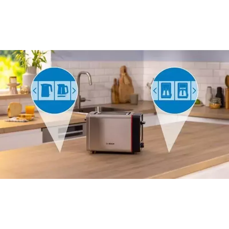 Torradeira Bosch TAT6M420 2 fatias 970 W em aço inoxidável