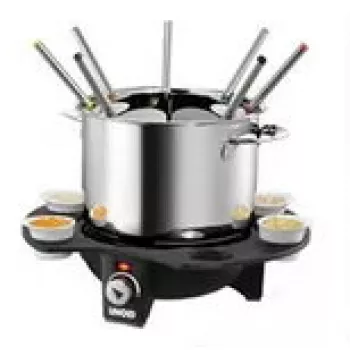 Fondue elétrico Unold 48645 1,5L 8 pessoas Preto Prateado