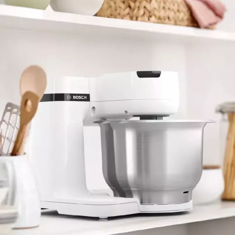Robot de cozinha Bosch Serie 2 MUMS2EW00 — motor de 700 W, taça de aço inoxidável de 3,8 L, branco