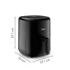 Fritadeira de ar quente Tefal Easy Fry EY145810 — capacidade de 3 L, 1300 W, controlo tátil, ecrã LCD, preto