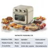 Fritadeira de ar quente e forno Ariete 4632 Vintage, 1400W, 2em1, capacidade 16L, acessórios incluídos, temporizador 60 minutos, vidro duplo, Bege