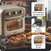 Fritadeira de ar quente e forno Ariete 4632 Vintage, 1400W, 2em1, capacidade 16L, acessórios incluídos, temporizador 60 minutos, vidro duplo, Bege
