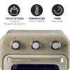 Fritadeira de ar quente e forno Ariete 4632 Vintage, 1400W, 2em1, capacidade 16L, acessórios incluídos, temporizador 60 minutos, vidro duplo, Bege
