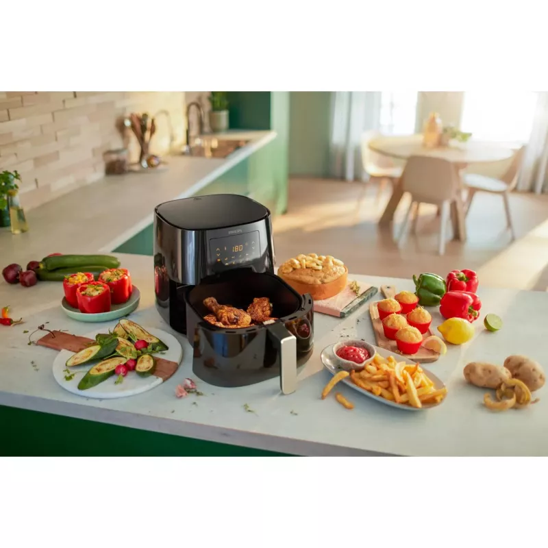 Fritadeira de ar quente Philips 3000 series HD9270/70 Airfryer XL, 6,2 L, 1,2 kg, Rapid Air, 200 °C, 5 pessoa(s)