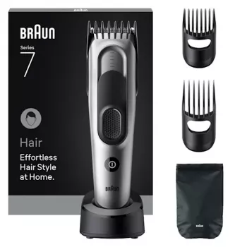 Aparador de cabelo/máquina de cortar Braun HC7590 Preto, Prateado 17 Níquel-hidreto metálico (NiMH)