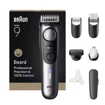 Aparador de barba Braun BeardTrimmer 9 BT9520 Bateria 52 2 cm Molhado e seco Preto, Cinzento