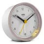 Despertador de quartzo Braun BC12 rosa, branco