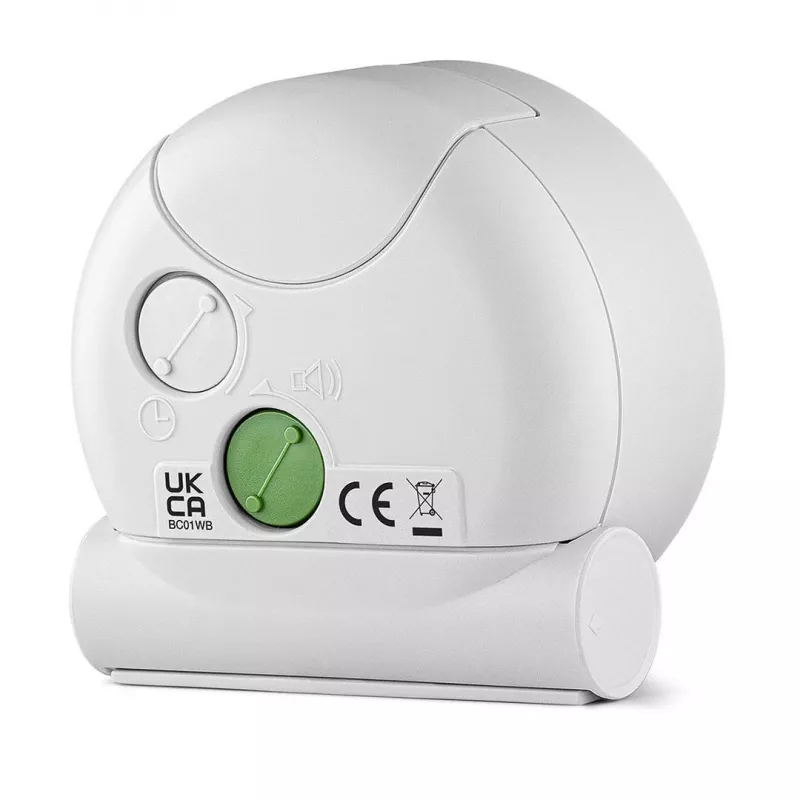 Despertador de quartzo Braun BC01WB preto, branco
